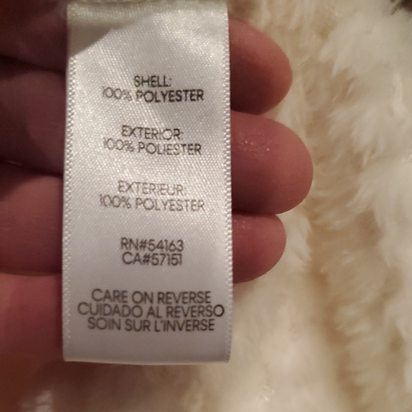 Calvin Klien Women's Cream Textured Fleece Jacket. Size S. - Picture 6 of 7